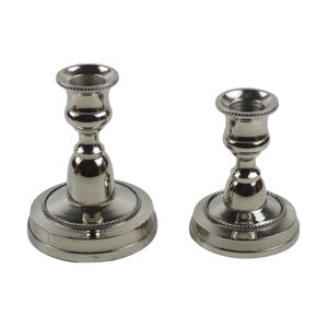 Ensemble de trois bougeoirs avec finition plaquée argent Design bougeoir décor de table bougeoir design hautement thématique - Product Image 2