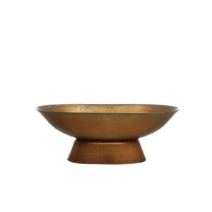 Bol de service en métal noir mat de luxe avec intérieur doré poli, bol à fruits martelé pour la maison moderne et la vaisselle de mariage - Product Image 5