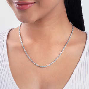 Cadena de cuerda plateada vintage, eslabón de titanio chapado en oro, Perla de diamante disponible, caja de serpiente Figaro, bola, número, Bola de estrella para regalo - Product Image 1