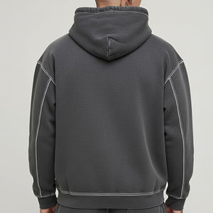 Prix de gros, sweat-shirt à capuche surdimensionné en molleton 100% coton, coupe ample, coupe-vent, impression numérique personnalisée, logo, sweat-shirt à capuche - Product Image 2