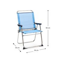 Chaise de plage pliante Sailor FAUTEUIL MARIN À DOSSIER Réglable/HAUT