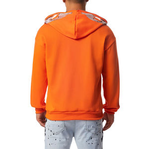 Sweat à capuche Streetwear en coton mélangé avec strass Vêtements d'automne et d'hiver Pull à capuche avec logo imprimé avec strass - Product Image 2