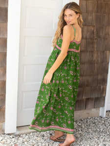 Vestido Largo Bohemio de Alta Gama Estilo Boutique 2024 con Cuello de Lazo, Sexy, Holgado, para Mujer, Verano, Playa, Vacaciones, 100% Algodón - Product Image 2