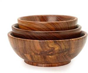 Tazones de Madera Ecológicos para Servir Aperitivos, Diseño Zen Asiático Hecho a Mano para Uso Doméstico - Product Image 5