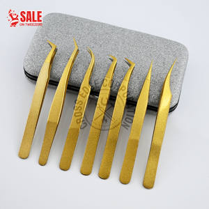 Aplicador Premium para Extensiones de Pestañas, Pinzas de Aislamiento Rectas con Punta Fina X de 90 Grados para Mega Volumen, Herramienta de Agarre de Fibra - Product Image 1