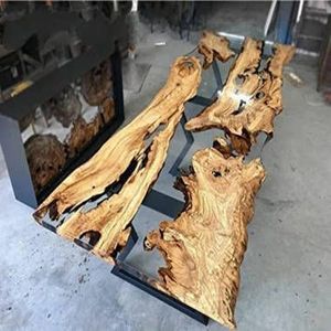 RESSEMBLE APPORTANT et BOIS Meilleure qualité Meubles de maison de luxe Bois de noyer massif Restaurant Salle à manger Café Rivière Cuisine Époxy - Product Image 1