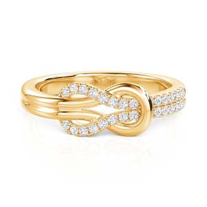 Bague de fiançailles Jeulia en argent sterling plaqué rhodium, coupe coussin, motif géométrique en nœud - Product Image 3