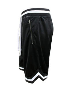 Short d'entraînement de basket-ball en maille de gymnastique écologique solide personnalisé pour hommes séchage rapide taille haute élastique tissu personnalisé disponible en usine - Product Image 2