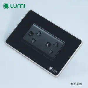Lumi Scratch-Resistant Tempered Glass Socket From Vietnam in Smart Home Electrical Switches Sockets electric switches and socket