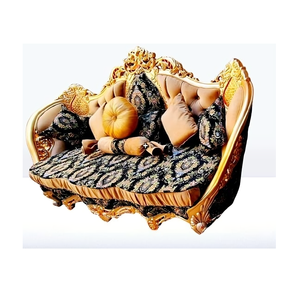 Canapé traditionnel en bois sculpté fabriqué à la main cadre en bois massif de qualité supérieure design détaillé élégant parfait pour les espaces de décoration intérieure - Product Image 5