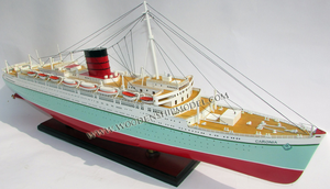 เรือสำราญไม้สไตล์โบราณโมเดลเรืองานฝีมือภาพวาดตกแต่งบ้านงานฝีมือ - Product Image 4