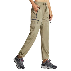 2025 Women's Premium Quality Fleece Quick Dry Light Weight <b>Joggers</b> Contrast Color Elastic Waist Customized Colors Wholesale - Product Image 2