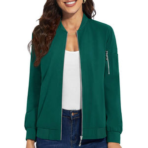 Chaqueta Bomber de mujer personalizada de moda de calle alta, cierre de cremallera impermeable de alta calidad, técnica lavada cálida, Otoño Invierno - Product Image 2