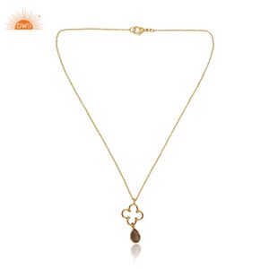 ล่าสุดการออกแบบที่ทําด้วยมือธรรมชาติลาบราดอร์อิตอัญมณีทองเหลืองจี้คอแฟชั่นเครื่องประดับสําหรับผู้หญิงของขวัญสําหรับเธอ - Product Image 3