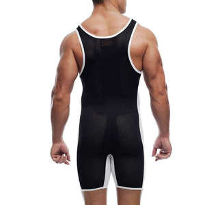Professional Wrestling <b>Singlet</b> <b>for</b> <b>Men</b> High Performance Compression Fit Knitted Eco-Friendly Wicking Quick Dry Fabric Gym - Product Image 3