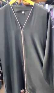 Abayas de créateur élégantes et modestes pour femmes manches brodées à la main robes formelles de Dubaï tissu respirant musulman traditionnel - Product Image 2