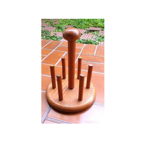 Support de verre à vin en bois, support à vin en bambou avec 6 supports de verre et produit personnalisé de taille Offre Spéciale - Product Image 4