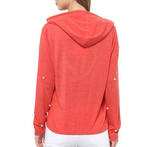 เสื้อฮู้ดของผู้หญิงผ้าฝ้าย100% คอปกแบบลำลอง - Product Image 2