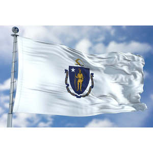 Drapeau du Massachusetts 3x5 pieds, double face, pour usage extérieur, couleurs vives, polyester 350g, 3 USA TOP FLAGSINC - Product Image 6