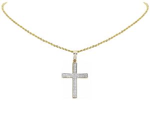 Pendentif croix Moissanite plaqué or jaune S925 pour hommes et femmes cadeau de bijoux glacés Hip Hop personnalisé - Product Image 5
