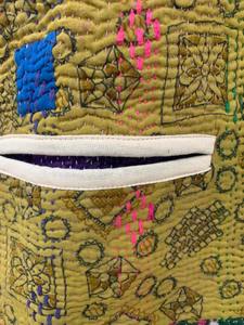 Antique Fausse Fourrure Kantha Gilet Avec Poche Boho Sans Manches Kantha Gilet Suédine Bohème Gilet Hippie Veste - Product Image 5