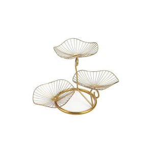 ตะกร้าผลไม้โลหะสีขาว3ชั้นขาตั้งขนาด XL ที่เก็บของสำหรับใช้ในบ้าน - Product Image 1