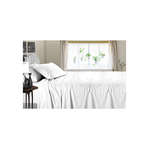 Ensemble de draps de lit en lin 100% tissé moderne pour hôtel, satin uni, 100TC, literie de luxe personnalisable - Product Image 6