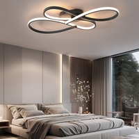 Plafonnier encastré carré en acrylique de conception de noeud chinois-luminaire géométrique moderne de LED
