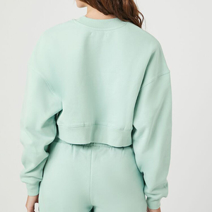 Sudadera corta con capucha para mujer con estampado personalizado, sudaderas informales para mujer, venta al por mayor - Product Image 3