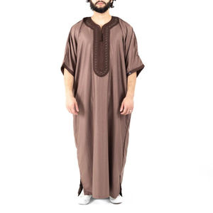 Islamique Musulman Thobes Jubbah Qamis Pour Hommes 2023 Vente En Gros De Haute Qualité Arabe Caftan Caftan - Product Image 5