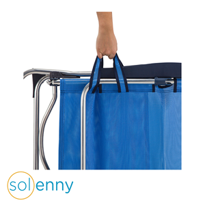 Sillón de playa con asas de transporte de patas altas, muebles de diseño al aire libre, listo para enviar desde España, 4 posiciones - Product Image 3