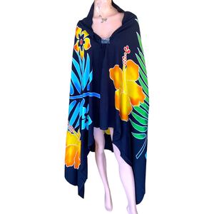 Larges sélections de couleurs avec ornements de peinture à la main 100% Rayon Pareo Beach Sarong - Product Image 3