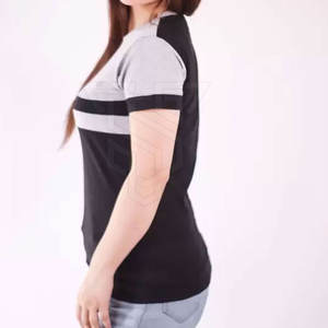 Camiseta de Algodón Transpirable de Alta Visibilidad para Mujer, Lisa, Teñida, Estilo Casual de Verano, Venta al por Mayor - Product Image 3