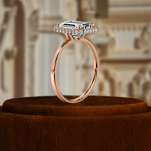 Bague de fiançailles solitaire en diamant de laboratoire 1 carat, coupe émeraude, bague de mariage, certifiée IGI, or blanc 14 carats, meilleur cadeau pour elle, jour spécial - Product Image 5