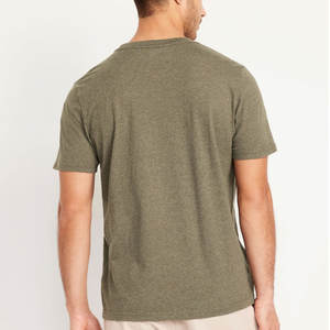 T-shirts vierges pour hommes en coton pur, matière douce, légère et respirante, tissu imprimé, manches courtes, coupe classique, t-shirt - Product Image 4