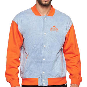 Logo personnalisé Veste d'hiver pour homme de qualité supérieure Style Letterman avec col montant et manches longues Vêtements tendance - Product Image 1