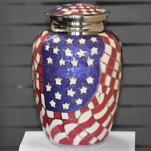 Conception croisée Urnes artisanales Crémation Canada Accessoires funéraires Urne en métal Crémation pour cendres - Product Image 6