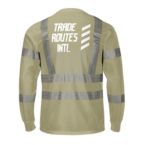 ชุดทำงานสะท้อนแสงโพลีเอสเตอร์ประสิทธิภาพสูง | ผ้ากันเปื้อน | เสื้อเชิ้ตติดกระดุม | เสื้อคอกลมกันน้ำ ANSI Class 1 พร้อมไฟ LED กระพริบ - Product Image 6