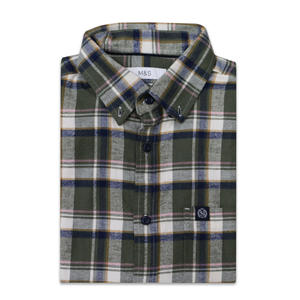 เสื้อเชิ้ตผ้าสักหลาดลําลองผู้ชายคุณภาพสูงแฟชั่นเสื้อสักหลาดแขนยาวอย่างเป็นทางการสําหรับผู้ชาย - Product Image 3