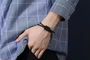 새로운 패션 블랙 우드 비즈 스마트 NFC 팔찌 - Product Image 6