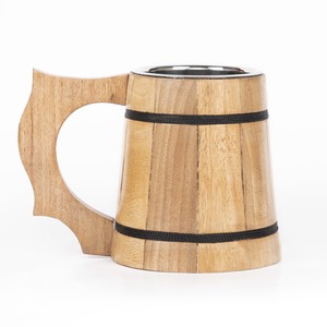Taza de café de madera de doble pared-Taza ecológica reutilizable para bebidas calientes (sin BPA) - Product Image 3