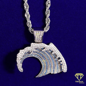 Venta al por mayor VVS Lab Grown Diamond Hip Hop Pendant Iced Out 925 Sterling Silver Fine Jewelry para hombres - Product Image 4