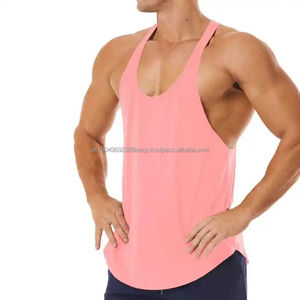 Camiseta Deportiva de Gimnasio para Hombre de Alta Calidad, Algodón Ecológico de Secado Rápido, Detalle de Botones, Chaleco de Entrenamiento de Culturismo, Venta al por Mayor - Product Image 6