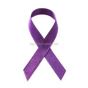 Taille personnalisée <span class=keywords><strong>rose</strong></span> violet <span class=keywords><strong>ruban</strong></span> de satin de sensibilisation au <span class=keywords><strong>cancer</strong></span> du sein pour événement de collecte de fonds - Product Image 4