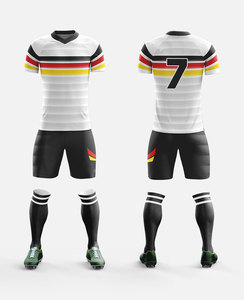 Ensemble d'uniformes de football personnalisés avec impression par sublimation, 100% polyester, séchage rapide, respirant, maillot d'équipe personnalisé - Product Image 1