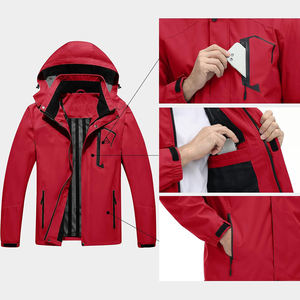 Veste de pluie pour homme de couleur bleue, nouveau design personnalisé, avec fermeture à sangle en parachute, logo personnalisé à vendre - Product Image 5