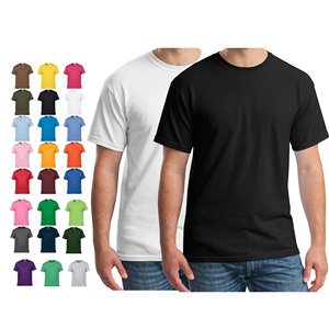 Stock prêt de t-shirts en coton vierge pour hommes t-shirt respirant décontracté t-shirt à manches courtes avec impression de logo personnalisé pour hommes - Product Image 1