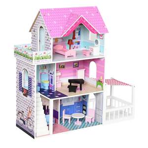 Maison Poupe 3 tages, Juguete de Madera para Niñas - Product Image 1