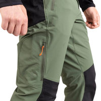 Pantalon de sport décontracté pour homme - Tissu softshell respirant, séchage rapide, coupe-vent, extensible, léger, taille élastique, pour l'extérieur