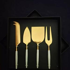 Vajilla de restaurante de alta calidad, juego de vajilla elegante, juego de cubiertos de lujo Chapado en cobre con mango largo resistente, Juego de 4 piezas - Product Image 6